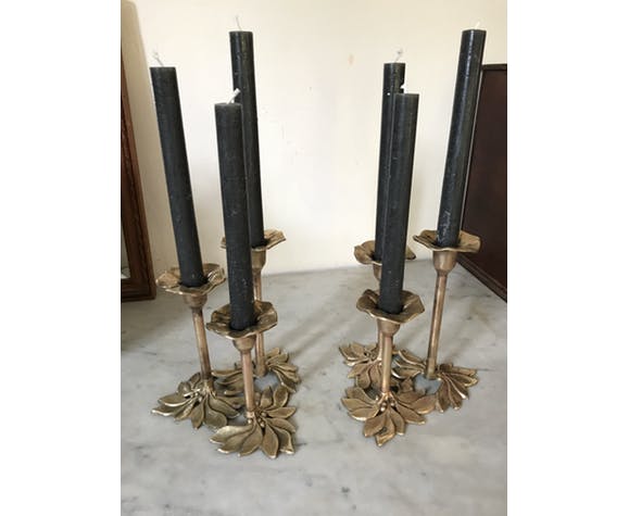 Pair of brass candlesticks