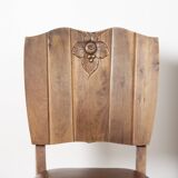 Ensemble de 4 chaises Art déco en bois sculpté