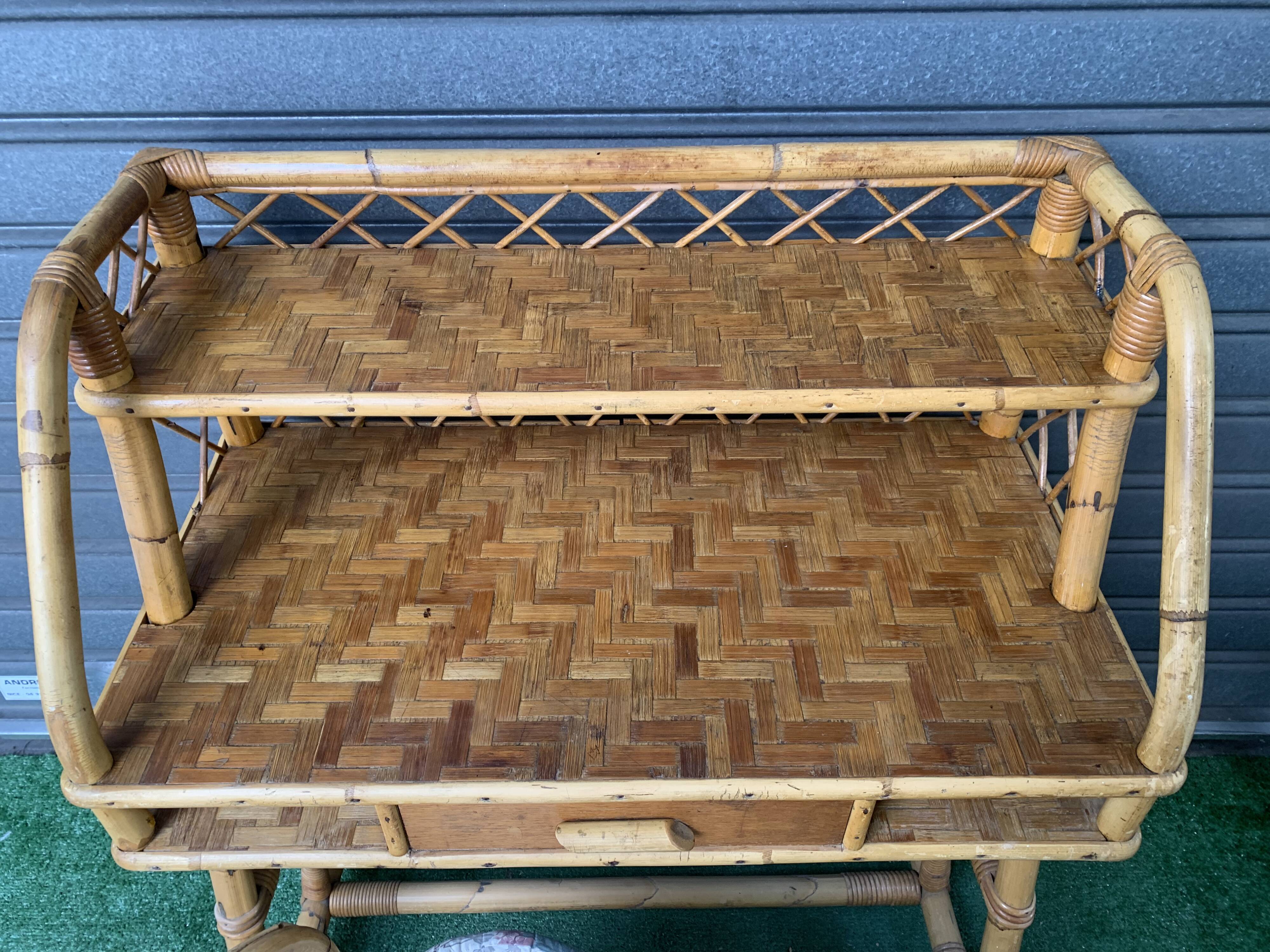 Rattan desk from the 60's