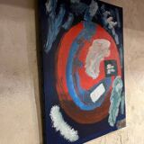 Contemporary blue painting.