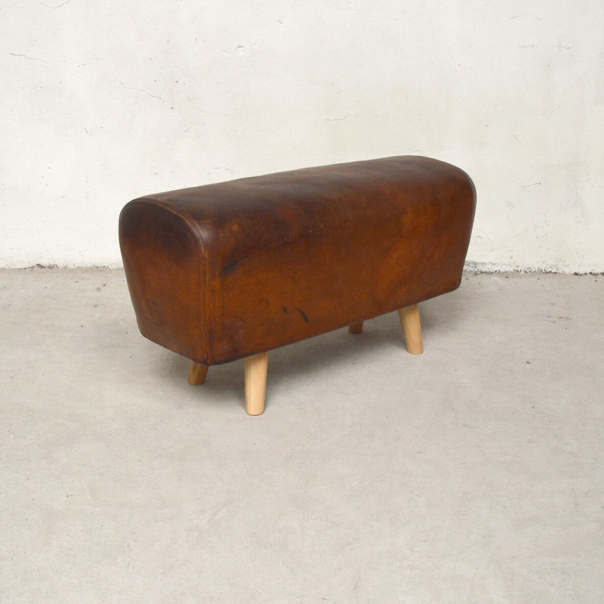 Leather horse bench