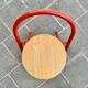 Vintage folding chair in red painted metal and wood