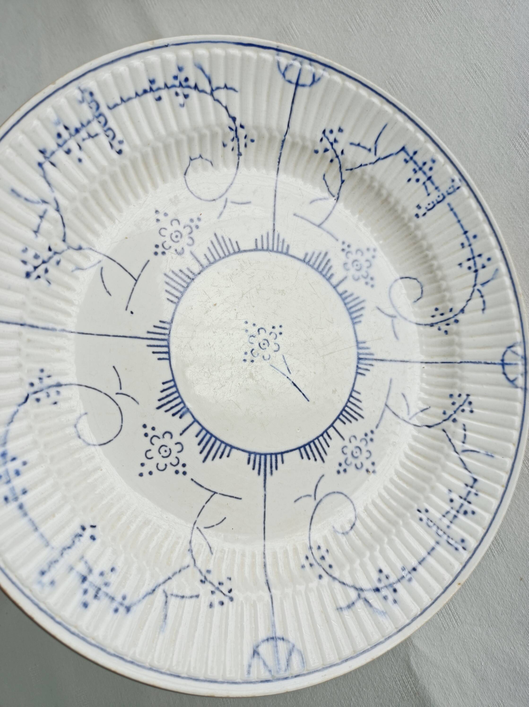 Set of 2 Boch soup plates, Copenhagen decor