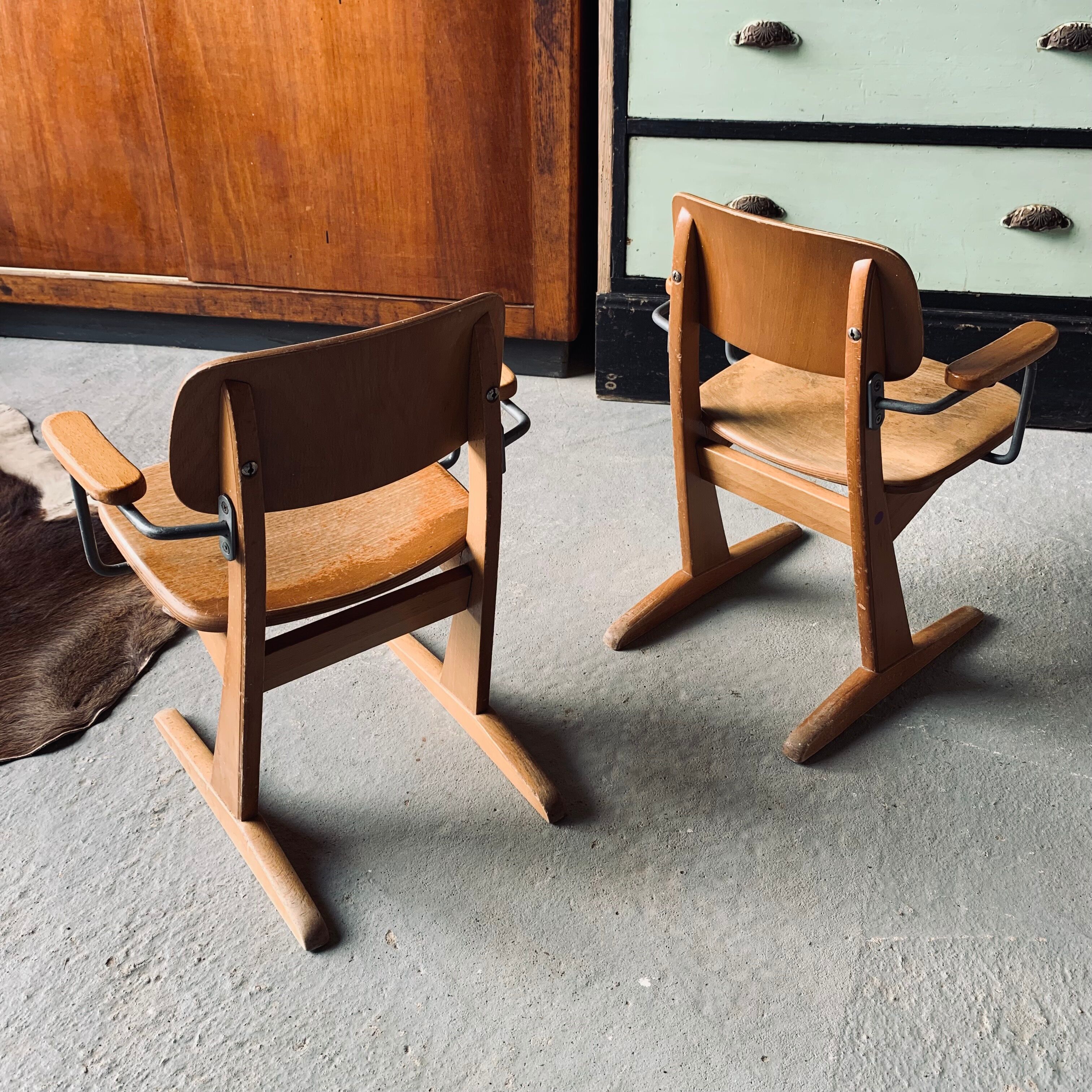 2 chaises enfant Casala - bois & métal