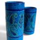 Vases en céramique Rimini Blu d'Aldo Londi, Bitossi, Italie, années 1960.