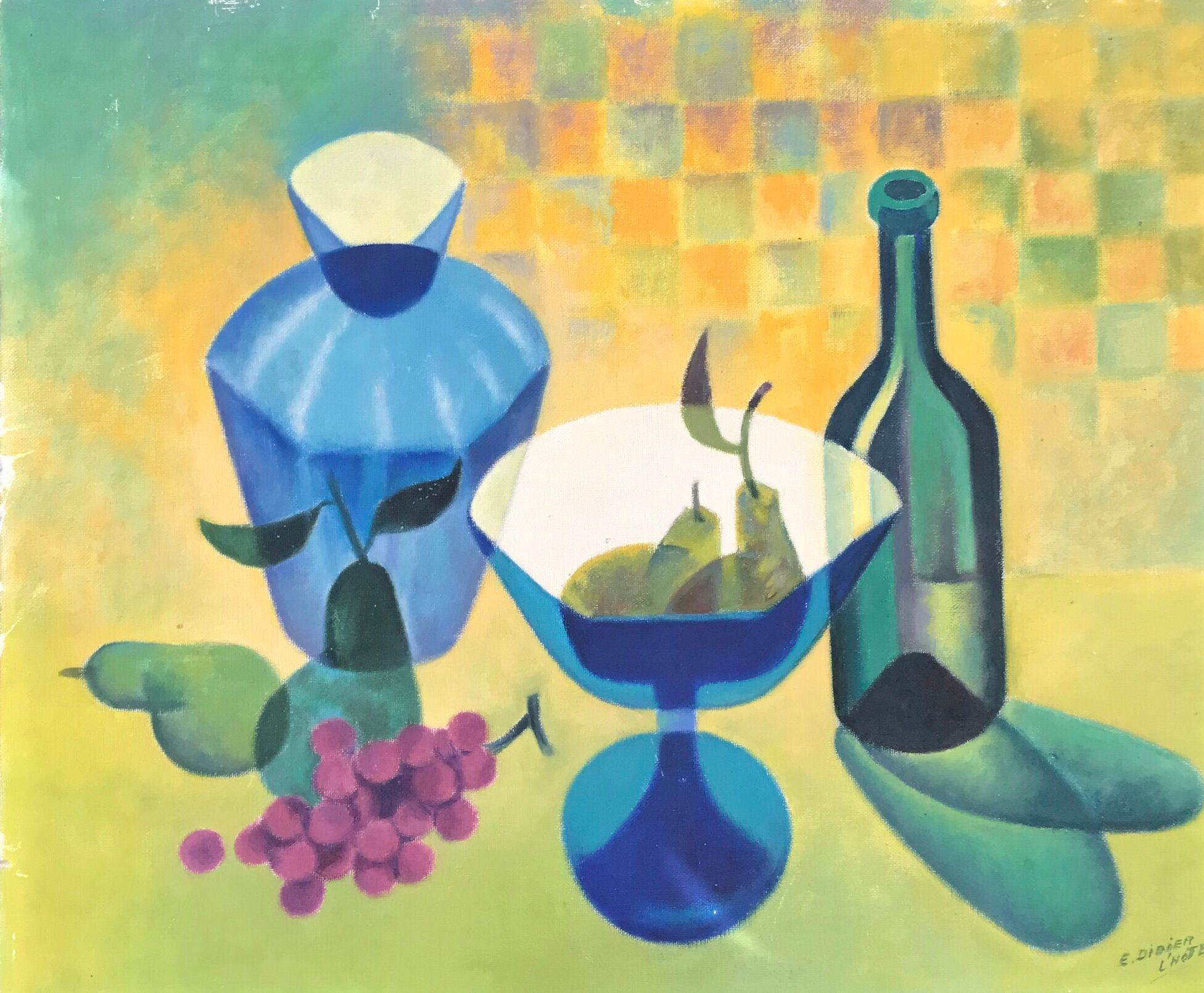 Scandinavian pitcher blue decor