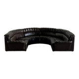 1970s West Germany Modular Seating Se Leather Sectional Snake Sofa