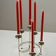 Pair of White Metal “Spiral” Candle holders by Gunnar Ander for Ystad-Metall, Sweden, 1960s