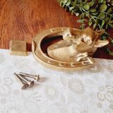 Solid brass horse door knocker