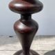 Trio of large turned wooden candlesticks