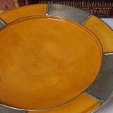 Vintage Moroccan ceramic yellow dish 33 cm