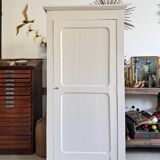 Antique vintage white Parisian wardrobe
