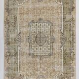 Rug For Living Room Cream Brown Vintage Rug, 209x319Cm