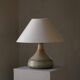 Modern Danish decorative table lamp in stoneware with flared base, Denmark, 1960s.