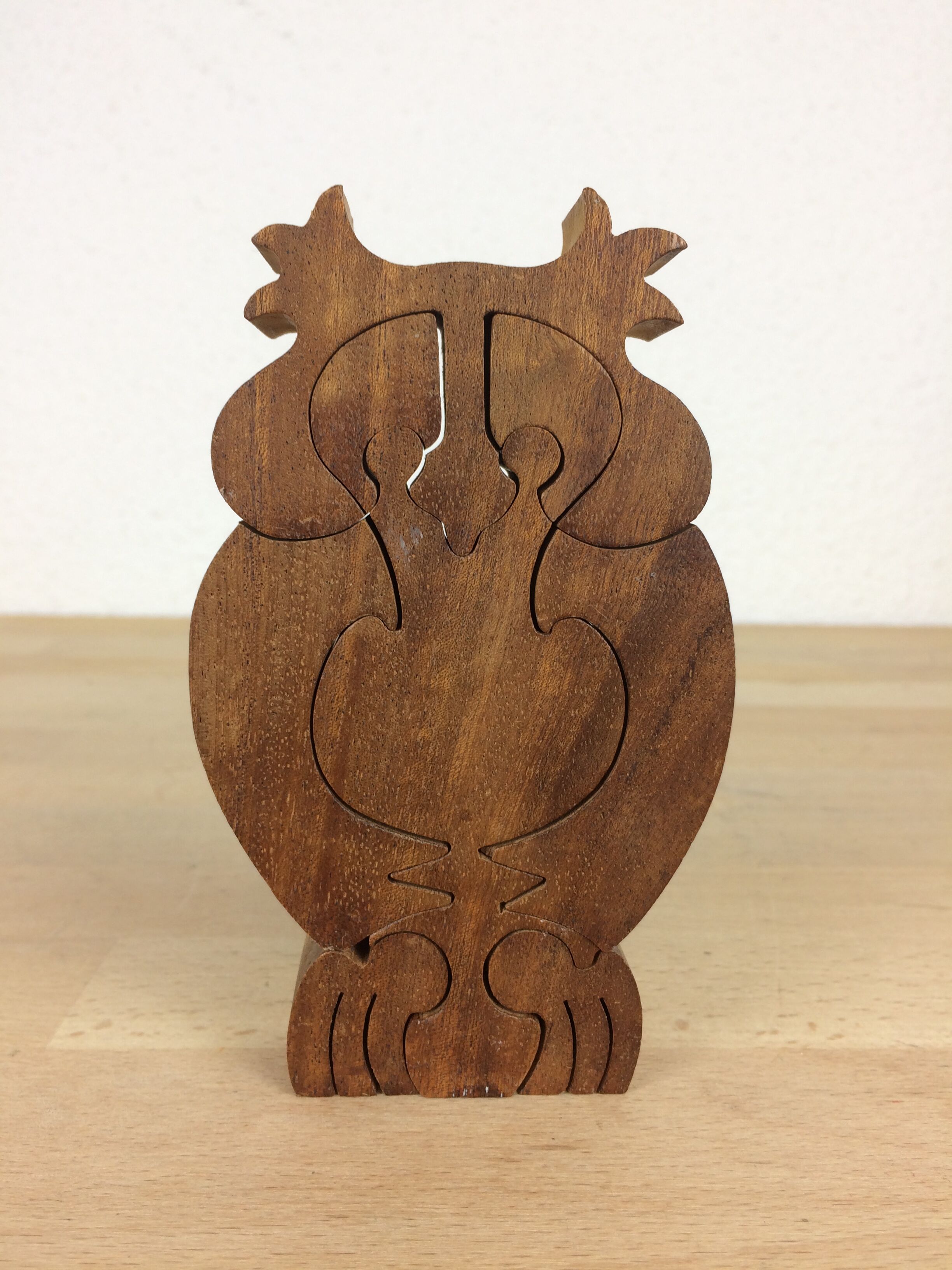 Wooden puzzle owl or owl for children