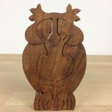 Wooden puzzle owl or owl for children