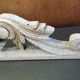 Fronton patina shabby chic gustavien XIX th 60 cm