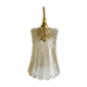 Vintage amber glass walking lamp electrified to nine