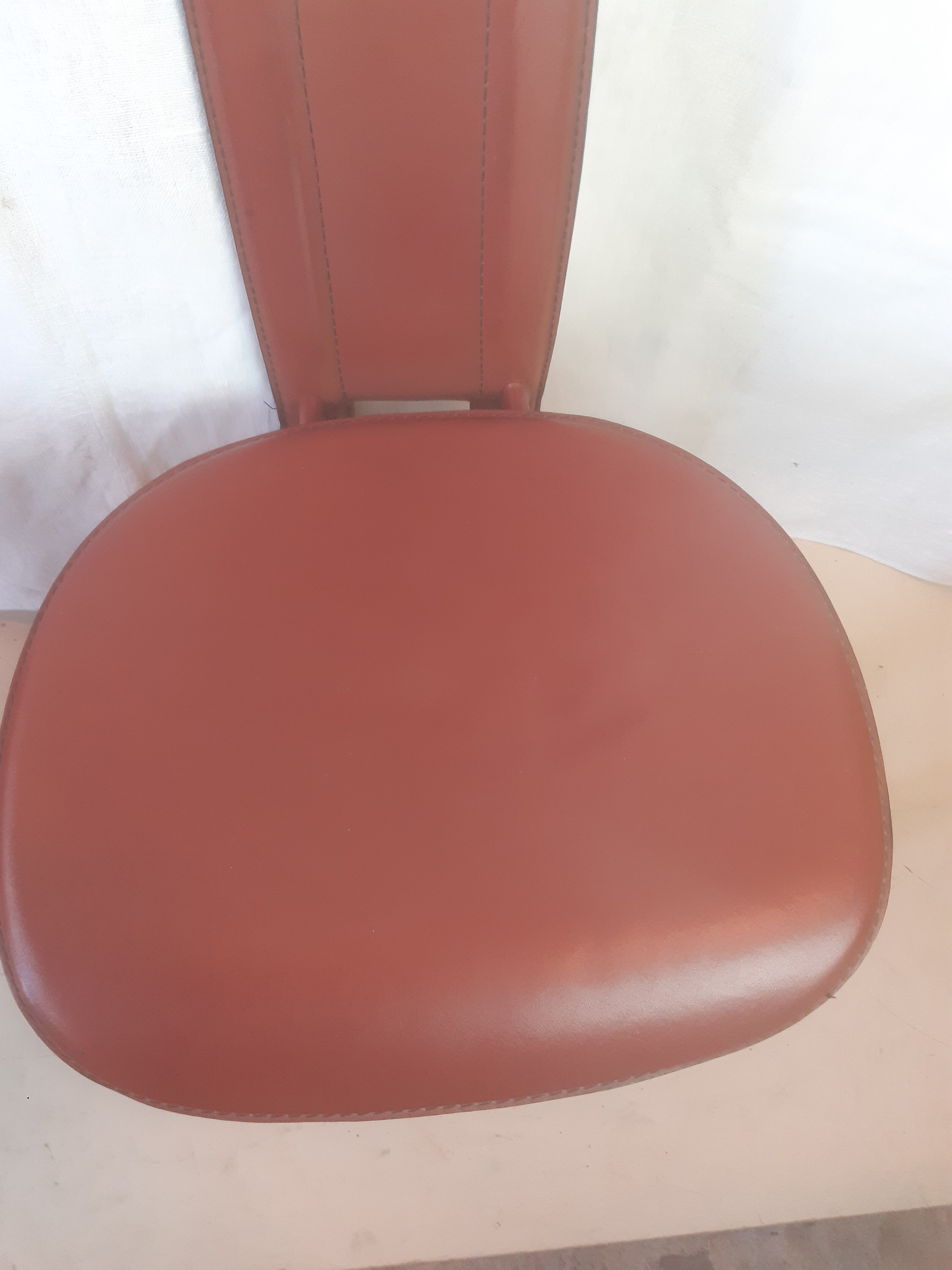 4 Elena B leather chairs