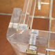 Coffee table, side table in plexiglass with a glass top.
