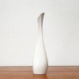 White sculptural German vase from the mid-century by Peter Müller for Sgrafo Modern, 1960s.