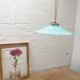 Soft blue pleated Opaline