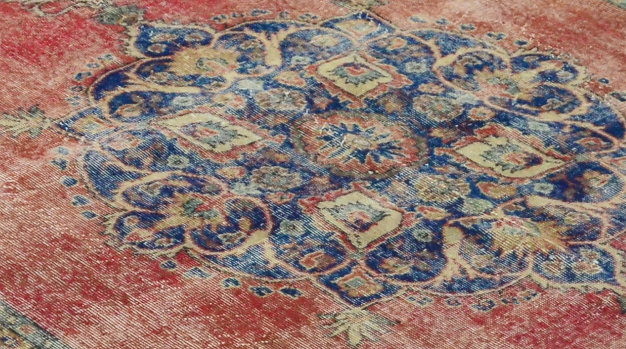 Anatolian handmade vintage rug 300 cm x 197 cm