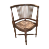 Armchair wood seat straw, couillard type