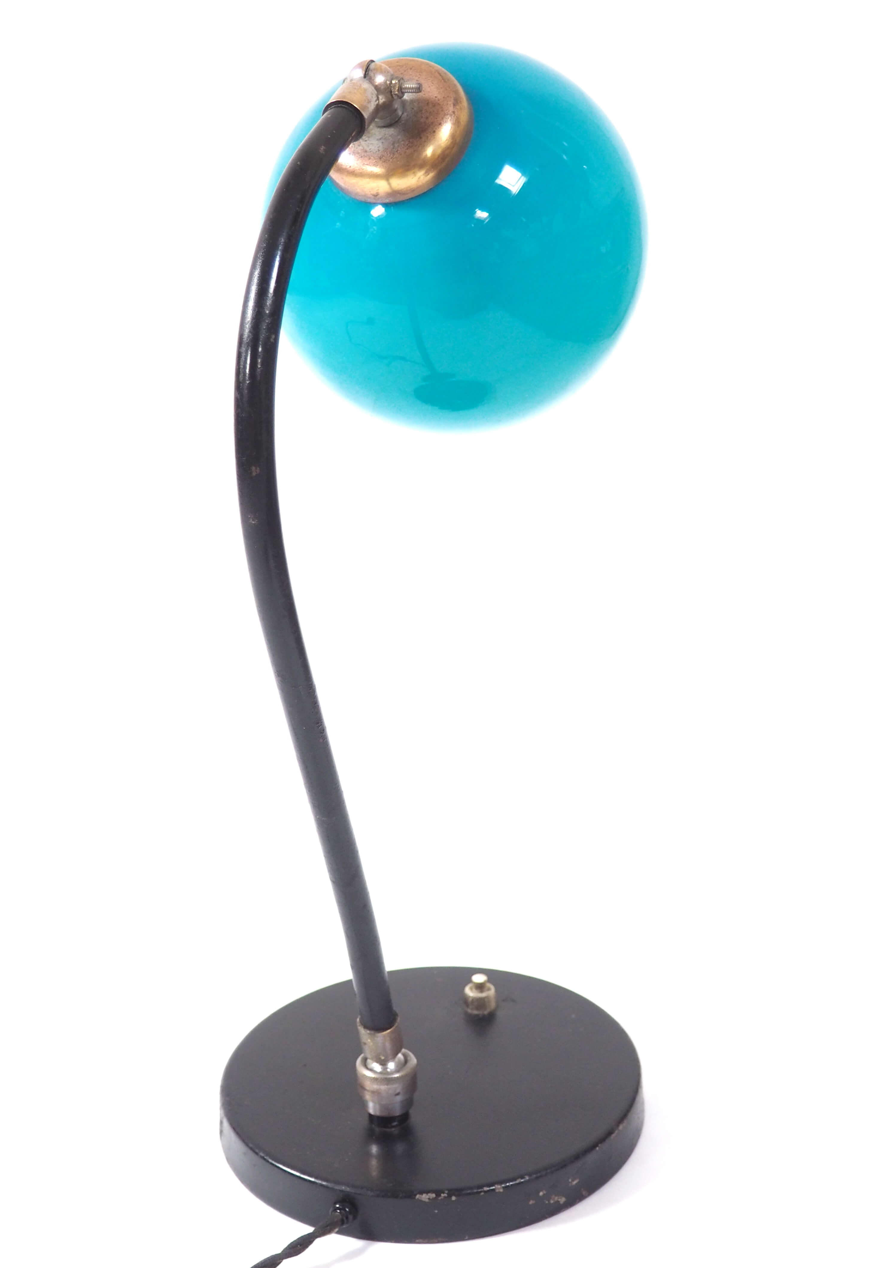 Blue opaline lamp