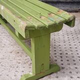 Vintage wooden bench grass green garden bench 140 cm