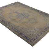 One-of-a-kind turkish handwoven vintage rug - rustic vintage charm 287x 203 cm