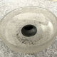 Daum circa 1950: frosted glass caviar cup on black pedestal