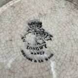 Large deep plate Longwy old Rouen