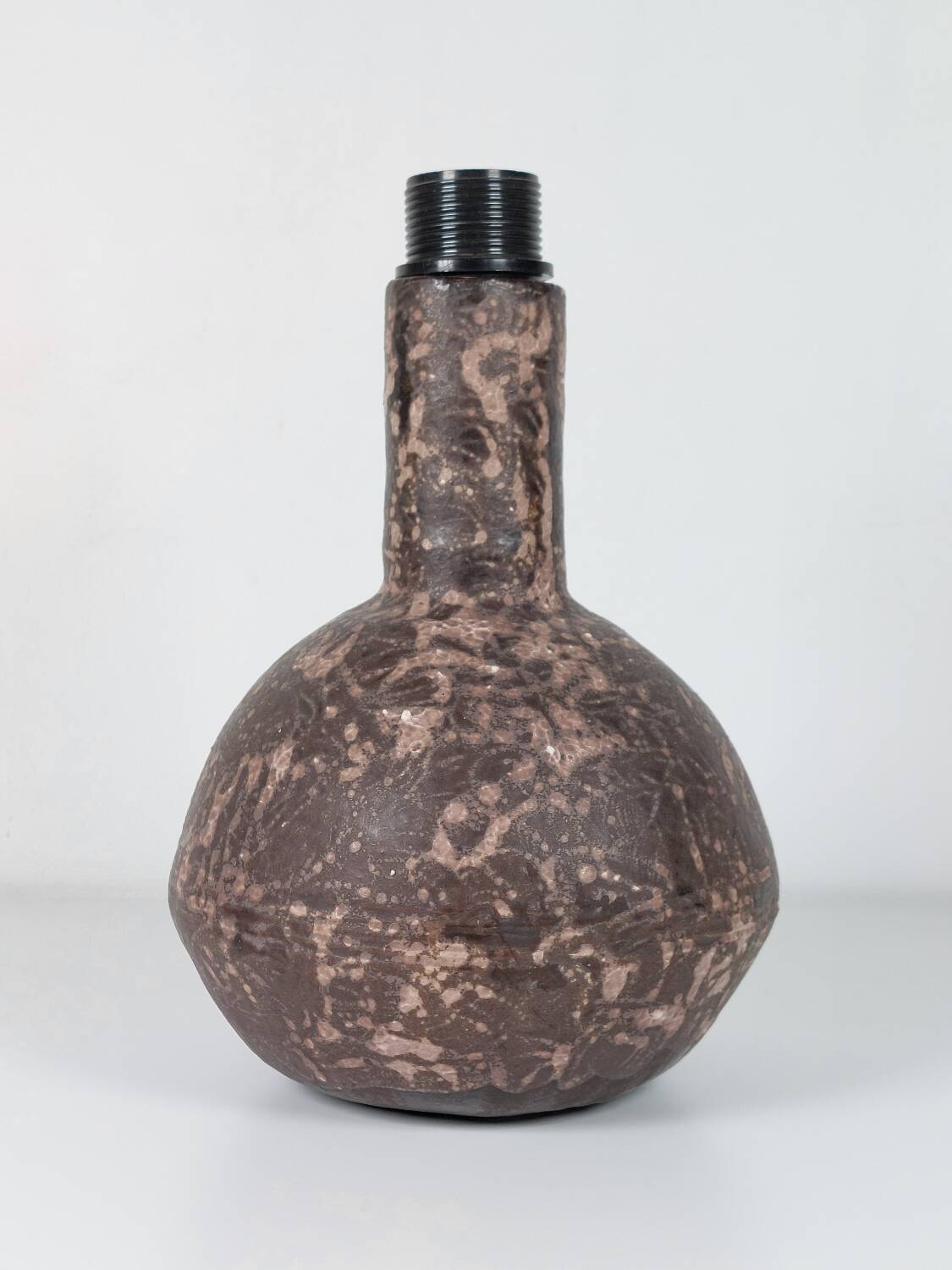 Lampe de table vintage en céramique à glaçure expressive