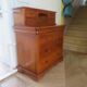 Vintage commode secretary dressing table sliding top 7 drawers cherry wood