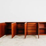 Credenza In Palissandro Monumentale Zebrawood Lacquered Mid-Century De