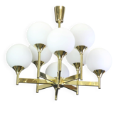 Grand magnificent Sputnik chandelier by Kaiser, Germany, 1970s.