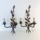 Pair of large wall sconces attributed to Maison Baguès, Paris, circa 1966.