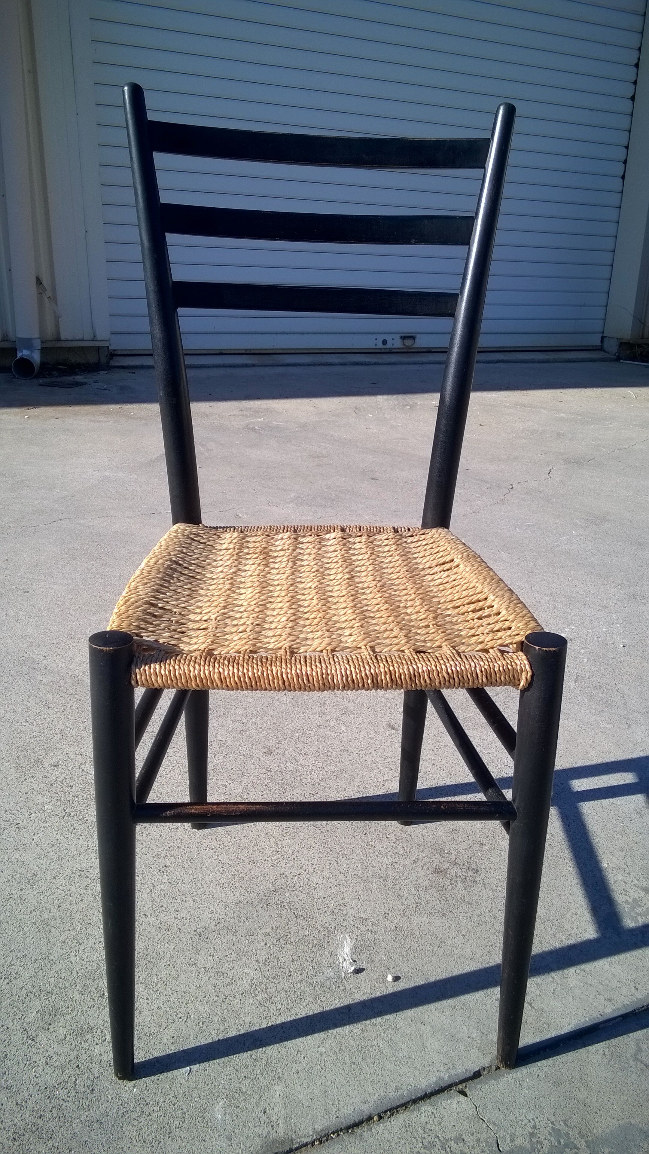 wood and rope chair