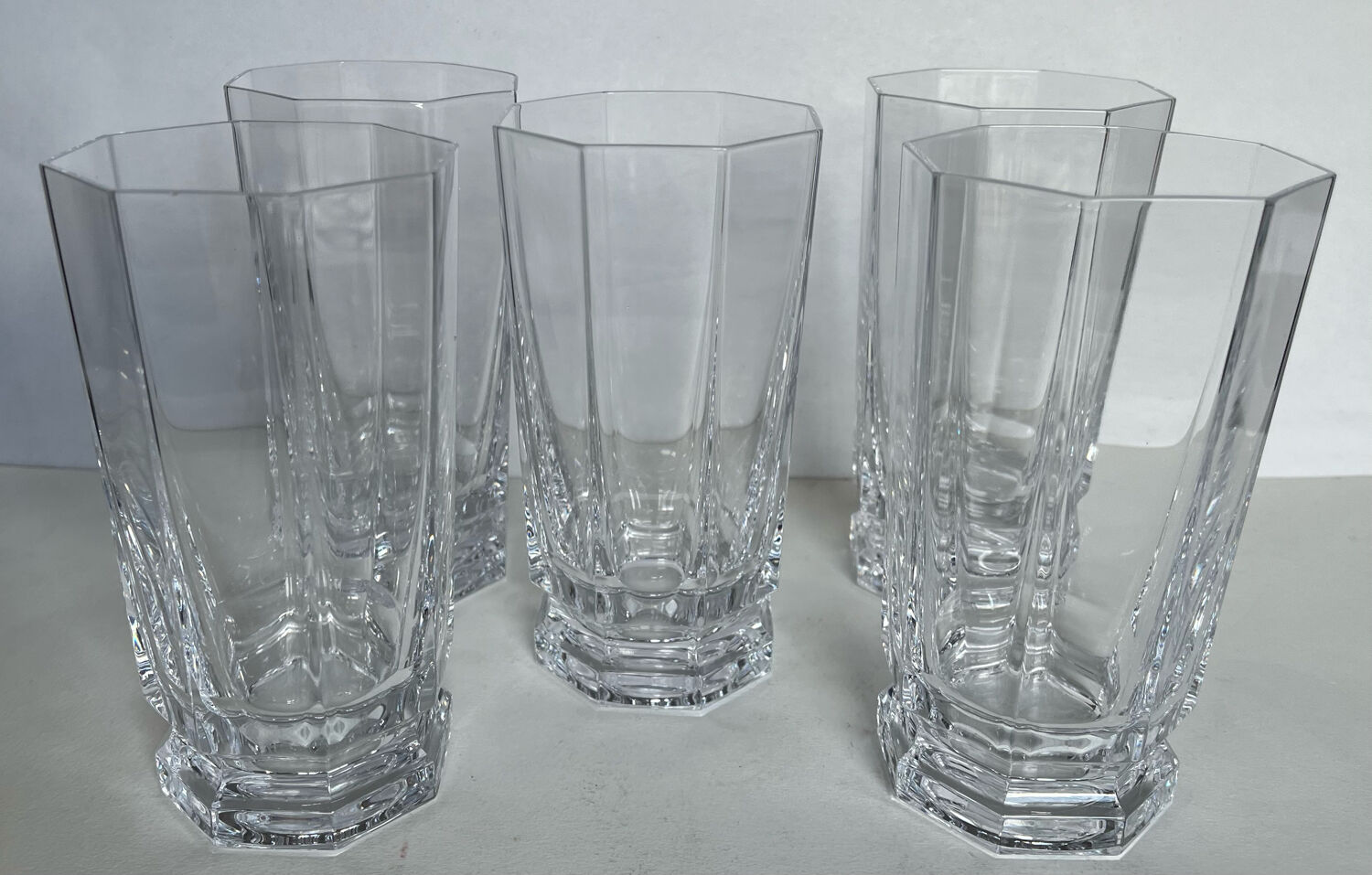5 glasses in Sèvres crystal