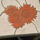 Ceramic coffee table Vallauris "Sunflower" signed Barrois