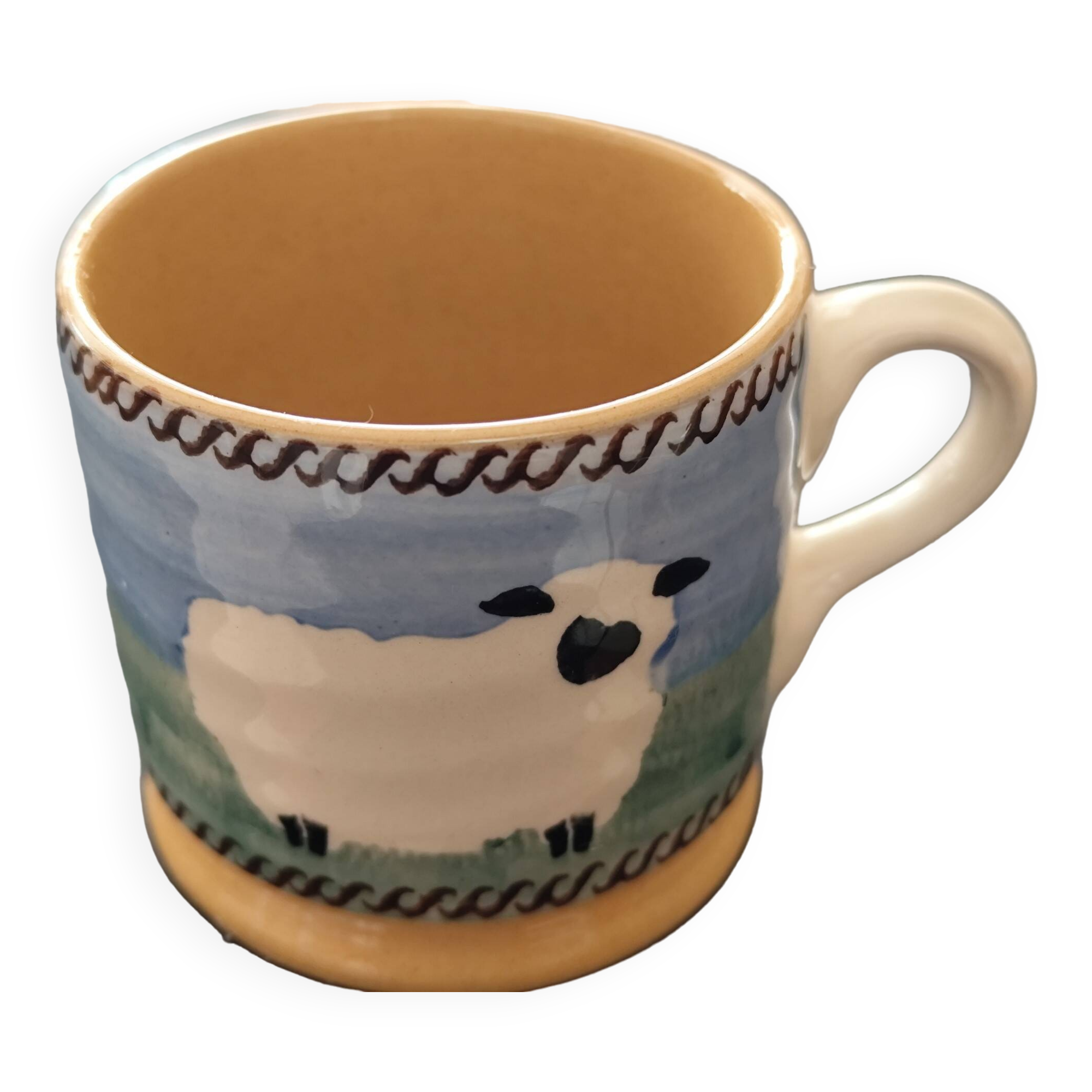 Stoneware Mug, Sheep Decor, Pottery by Nicolas Mosse.