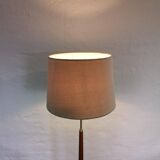 Mid-century floor lamp in teak and brass by Falkenbergs Belysning, Sweden, 1960s.