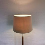 Mid-century floor lamp in teak and brass by Falkenbergs Belysning, Sweden, 1960s.