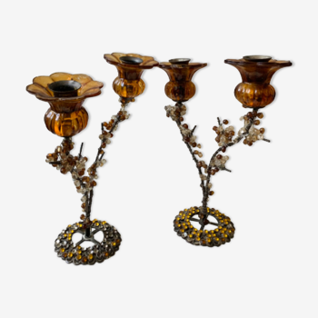 Pair of vintage candelabras