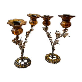 Pair of vintage candelabras