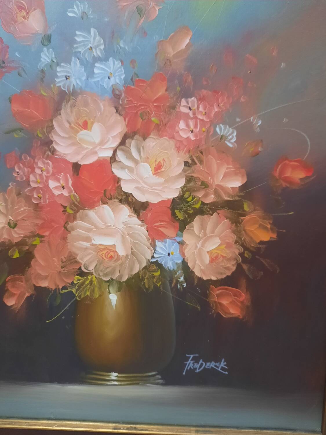 Painting flowers in a vase