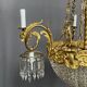 Large 155 cm crystal chandelier in Rococo style with 8 light arms.