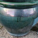 Exterior interior glazed terracotta pot cover