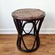 Tabouret/Sellette en rotin et cannage vintage - Années '60/'70